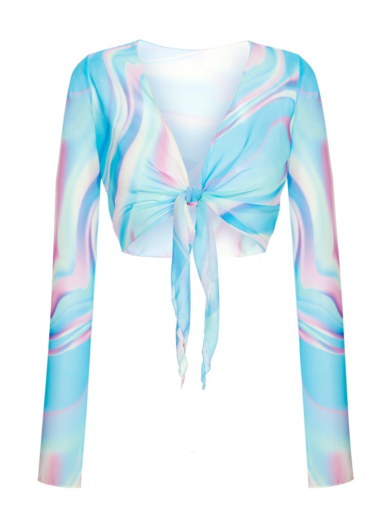 Укороченная накидка Opal цветная