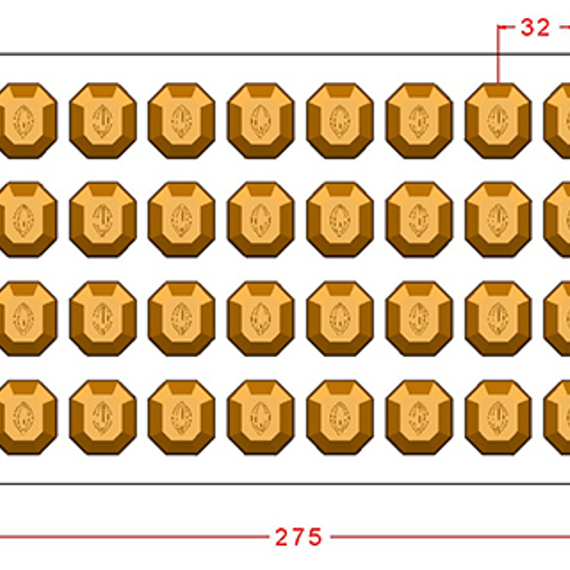 1019 | Форма для шоколадных конфет (275*175 мм)