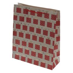 GAEM Пакет подарочный (бумага 210г/м2, блок 12шт), L26 W10 H32 см, 4в.