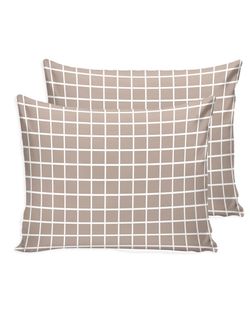 Постельное белье Сказка "Анна (клетка)/Анна (полоска)" 2-спальный Наволочка 50х70 см 2 шт Простынь на резинке 160х200 см Пододеяльник 175х215 см, поплин