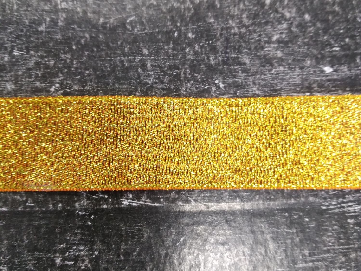 Капроновая лента оранжевое золото 2,5см (1м)