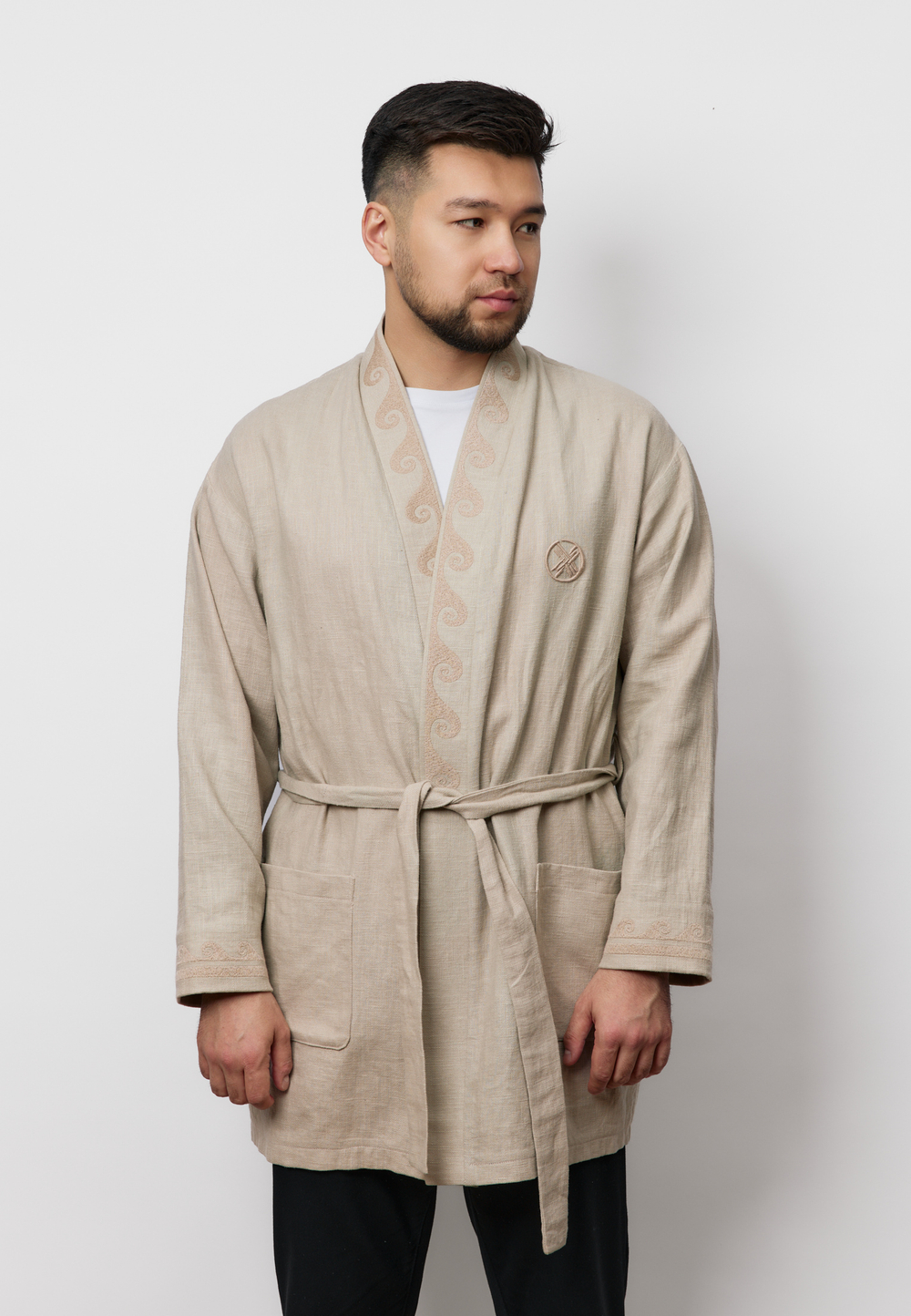 Шапан льняной OYU TOLQYN BEIGE