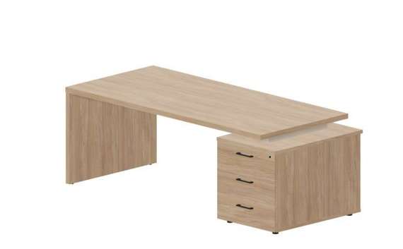 Стол на опорной тумбе 3 ящика (правый) 200(+0/15/30)х90х73.5см