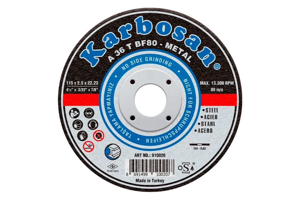 Диск отрезной по металлу Karbosan 115х2,5х22 мм