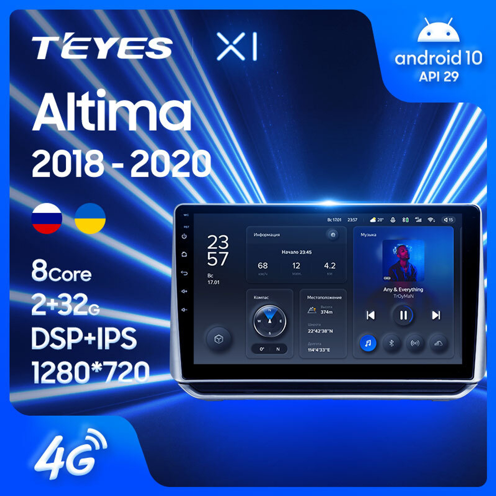 Teyes X1 9" для Nissan Altima L34 2018-2020