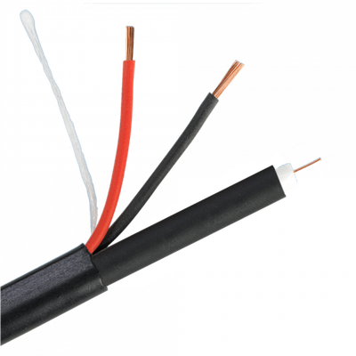 Кабель РК 75+2х0,75 (48) PVC ВНЕШНИЙ (черный, 200м) БЕСКАРКАСНЫЙ