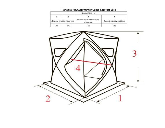 Палатка HIGASHI Winter Camo Comfort Solo