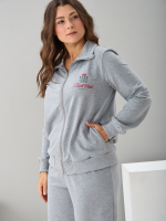 Костюм с брюками КБ-384/серый-меланж-п