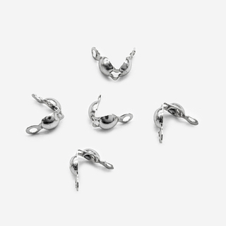 Каллот (концевик) с двойным креплением, 4мм, родирование