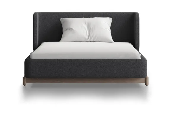 Кровать Basic спальное место 120*200 см (серый, букле)