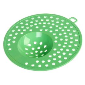 Ситечко-улавливатель для раковины и ванной диаметр 11 см Зеленое