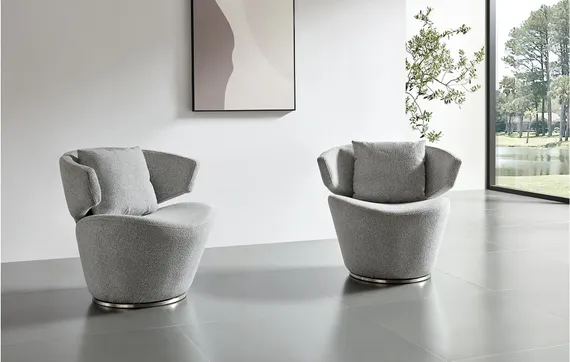 Крутящееся кресло Remy серое | Купить в Hallberg.ru