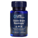 Life Extension, Quick Brain, ноотропный препарат, 30 вегетарианских капсул