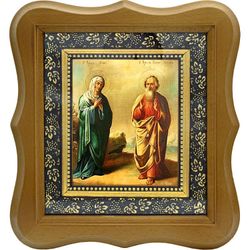 Иоаким и Анна Святые родители Богородицы. Икона на холсте.