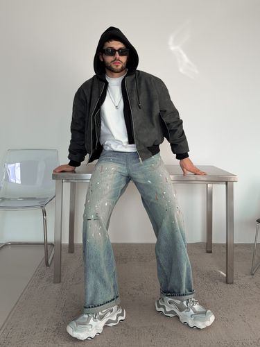 Куртка бомбер мужская утепленная