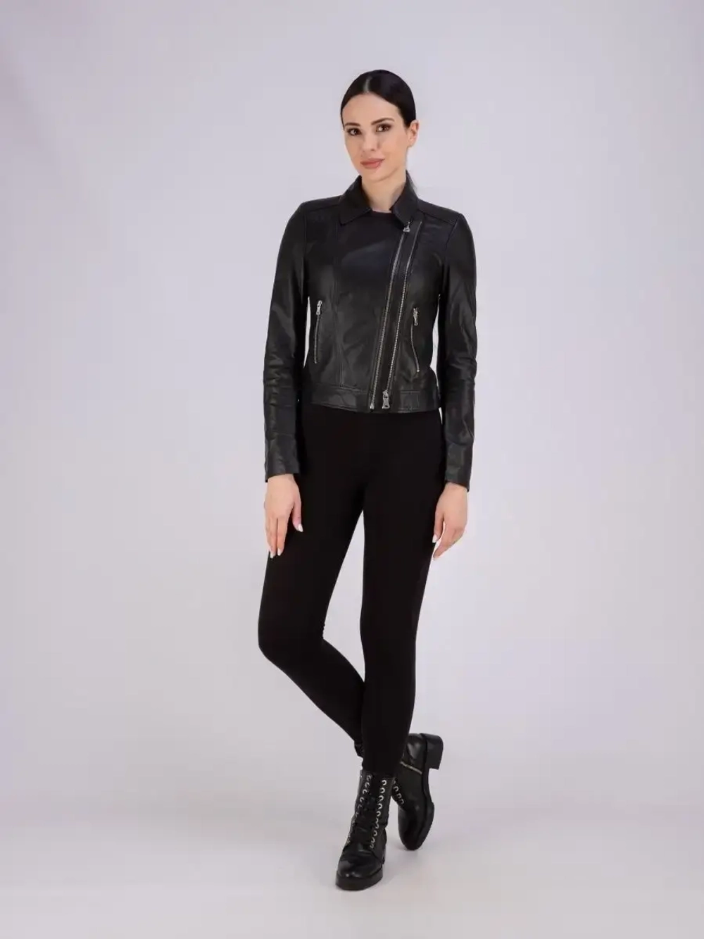 Кожаная куртка демисезонная косуха