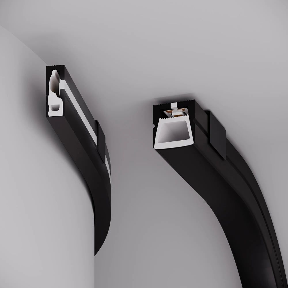 Силиконовый профиль WPH-FLEX-0616-SIDE-S9-5m FULL BLACK (Arlight, Силикон) 045842