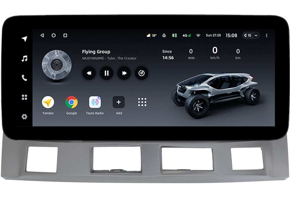 Магнитола для Toyota Estima 3 2006-2019 (без JBL и без камер) - Teyes LUX ONE ROUND монитор 12.3", Android 10, ТОП процессор, CarPlay, 4G SIM-слот