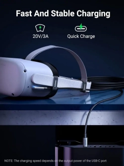 Кабель USB-C Угрин для зарядки VR очков Г-образный