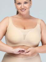 Бесшовный бюстгальтер для большой груди (Размер: 4X) (Цвет: черный)