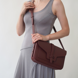 Сумка Universel из кожи теленка, бордового цвета