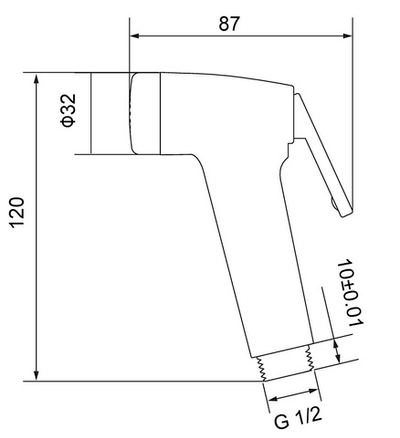 Лейка для гигиенического душа Timo SL-2052/00 хром