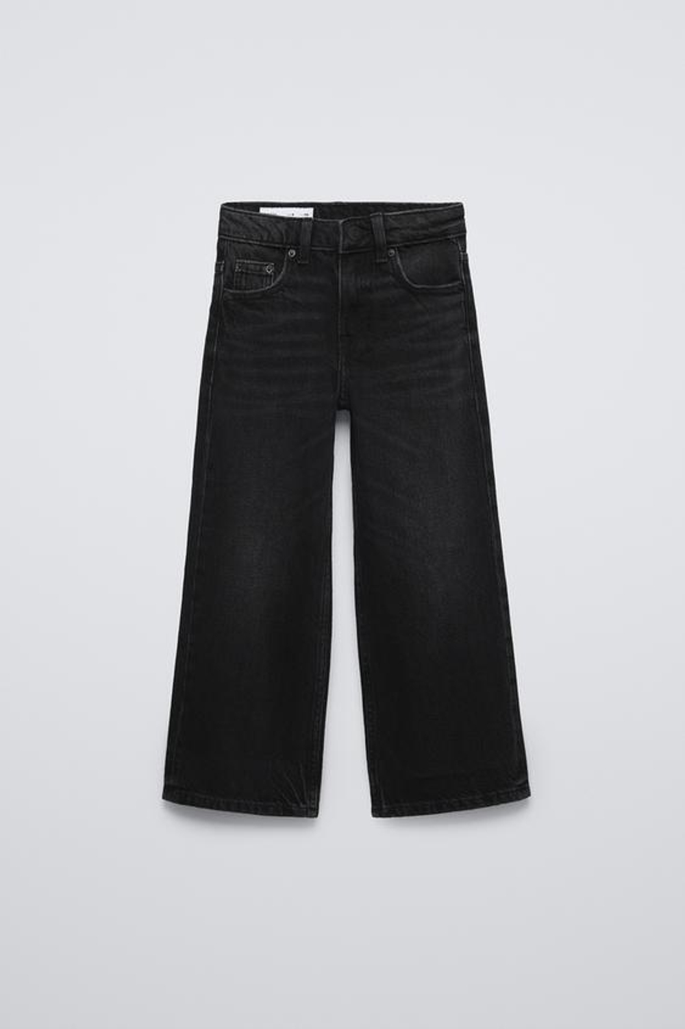 ZARA ДЖИНСЫ WIDE LEG, ЧЕРНЫЙ