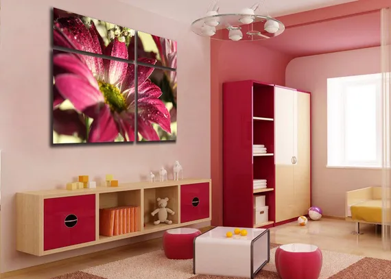 Модульная картина "Красивые герберы"