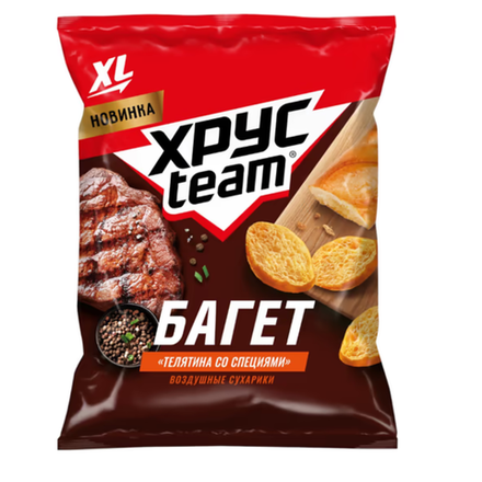 Сухарики Xpycteam Телятина со специями 100 гр