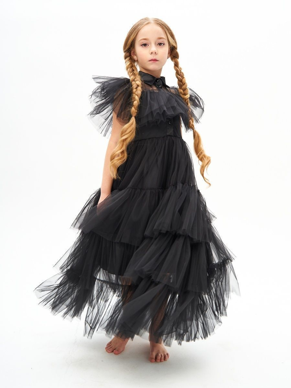 Платье Wednesday Addams Уэнсдэй Адамс на Хэллоуин в пол