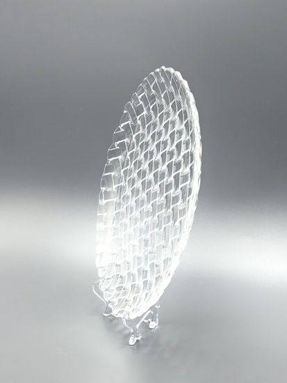 Набор круглых блюд 26 см. 2 шт. стекло, плетеная серия