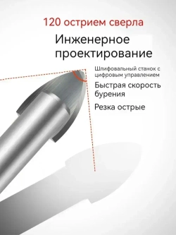 набор сверл для керамической плитки из 5 предметов 4/5/6/8/10 мм, Набор сверл по стеклу и керамике