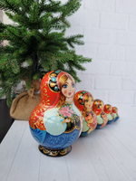 Матрешка с кошечкой 15см 5мест