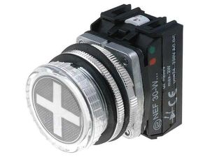 Арматура светосигнальная (индикаторная лампа), указатель положения, IP65, W 47мм, H 51мм, NEF30-WPCZ 24-230V AC/DC red/green PROMET красно-зелёный.