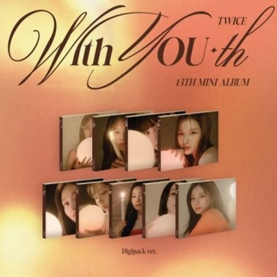 Альбом TWICE - WITH YOU-TH 13th Mini Album DIGIPACK 9 Version SET