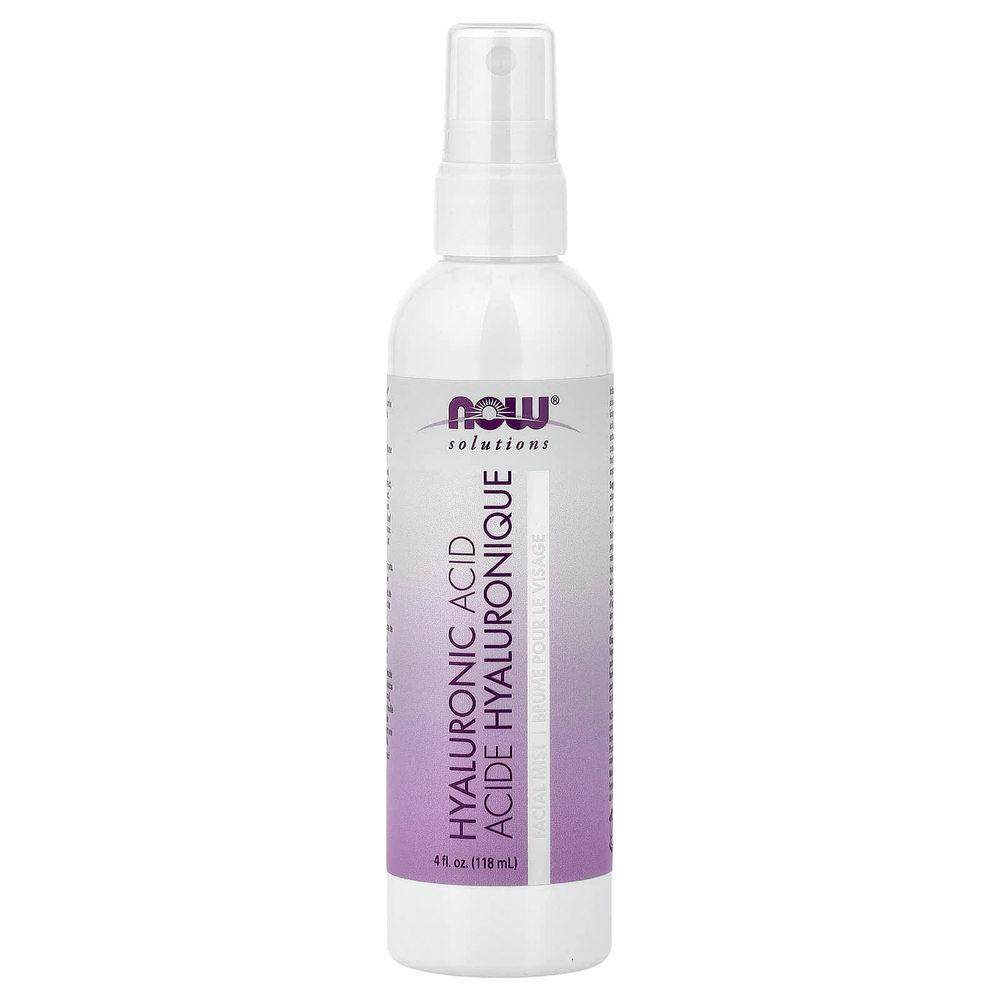 NOW Foods, Solutions, спрей для лица с гиалуроновой кислотой, 118 мл (4 жидк. унции)