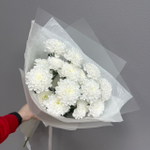 Букет из 3 белых хризантем