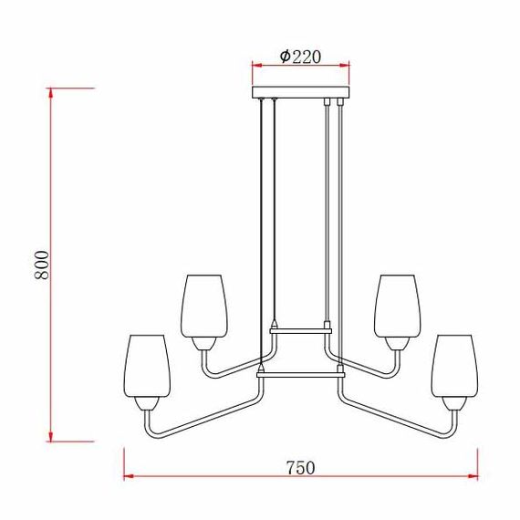 Подвесная люстра Rivoli Gera 4065-212 Б0047326