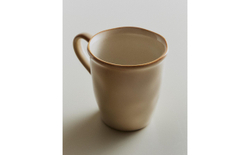 Zara Home чашка из каменной керамики, цвет кремовый, 12 см
