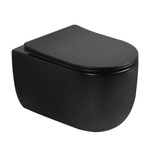 Унитаз ABBER Bequem AC1104TMB подвесной черный матовый, безободковый, смыв торнадо