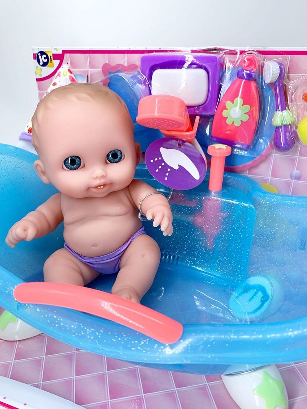 Пупс BERENGUER виниловый в ванночке 21см (16990)