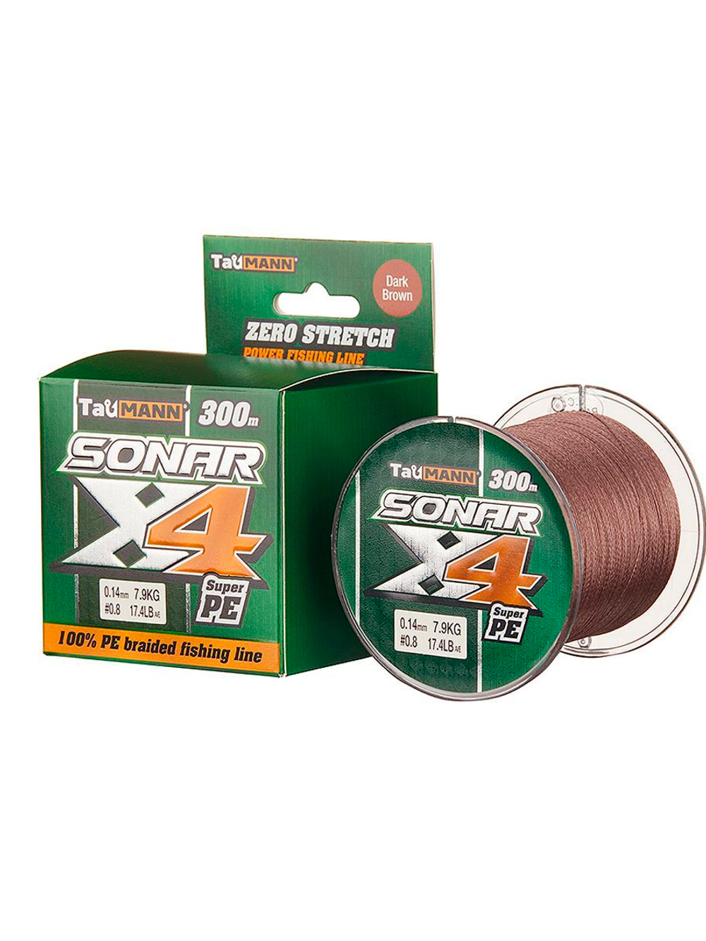 Плетеный шнур для рыбалки TauMANN Sonar PE X4 150m #1.2 (0.18mm) Yellow