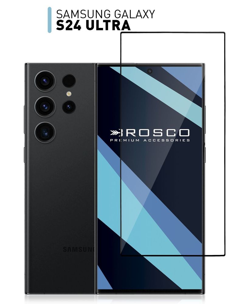 Чехол ROSCO для Samsung Galaxy S24 Ultra (арт.SS-S24U-COLOURFUL-BLACK )