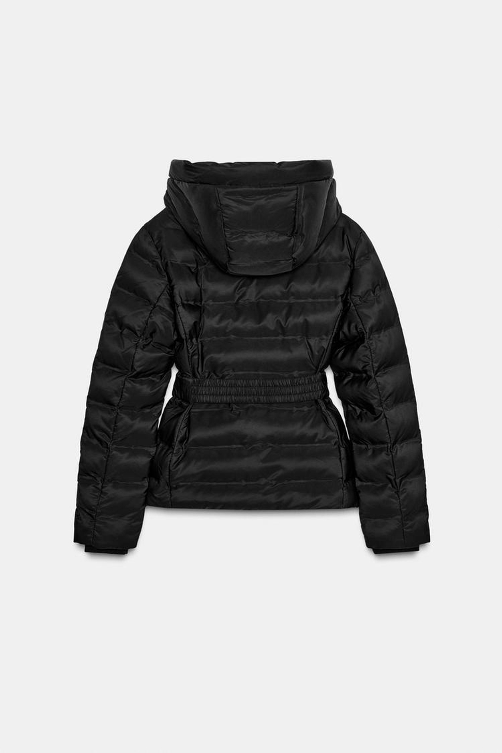 ZARA КОРОТКИЙ ПРИТАЛЕННЫЙ АНОРАК WATER REPELLENT WINDPROOF, ЧЕРНЫЙ