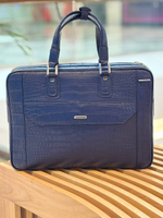 Портфель из кожи крокодила Zilli