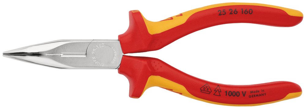 Длинногубцы хромированные KNIPEX 160 мм 2526160