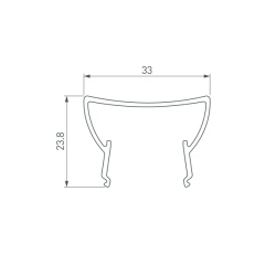 Экран ARH-WIDE-(B)-H20-2000 TPZ Clear-PM (Arlight, Пластик) 018820