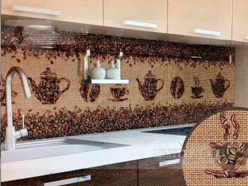 Кухонный фартук Кофейные зерна 2000х600 мм