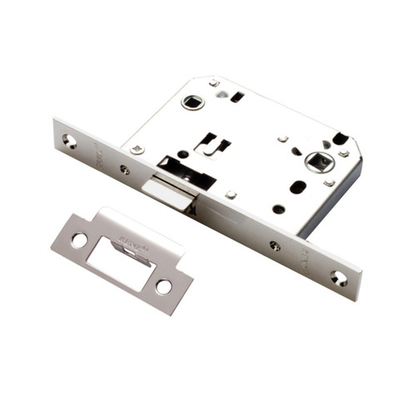 Замок RENZ 2070 SN матовый никель, б/ ручек с фиксатором, защелка