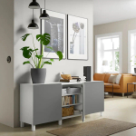 Комбинация для хранения - IKEA BESTÅ/BESTA/БЕСТА/БЕСТО ИКЕА, 180x42x74 см, серый
